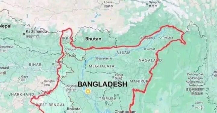 ASSAM, IN MAP OF PROPOSED GREATER ISLAMIC BANGLADESH