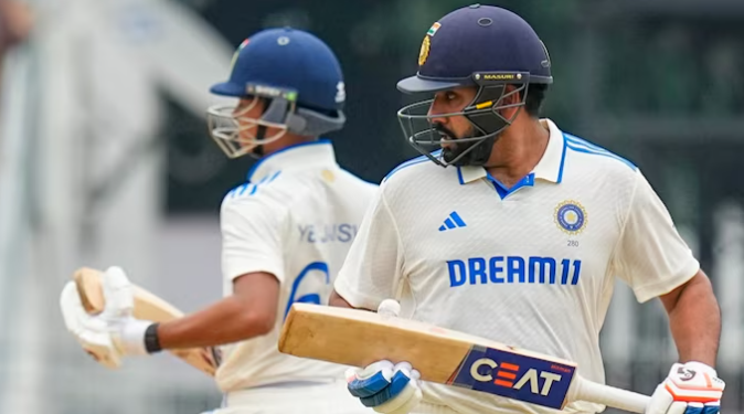 ৰোহিত-জয়ছৱালে ভাঙিলে ‘বেজবল’ৰ অভিলেখ; টেষ্ট ক্ৰিকেটত দ্ৰুততম ৫০ ৰান কৰা দেশৰ শীৰ্ষত ভাৰত