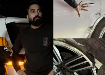 কথমপি প্ৰাণ ৰক্ষা পৰে এগৰাকী ইউটিউবাৰৰ, দুৰ্ঘটনাত পতিত হয় ১.৩৭ কোটিৰ গাড়ী