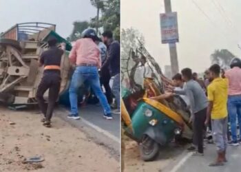 ভয়ংকৰ পথ দুৰ্ঘটনা; ট্ৰাকৰ খুন্দাত চাৰিগৰাকী স্কুলীয়া শিক্ষাৰ্থীৰ মৃত্যু