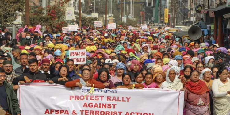 AFSPA প্ৰত্যাহাৰৰ দাবীত মণিপুৰত বিশাল ৰেলী