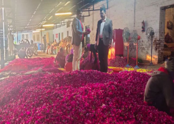 ২৫ কুইণ্টল গোলাপৰ পাহিৰে মৌনী অমাৱস্যাত পুষ্পবৃষ্টি