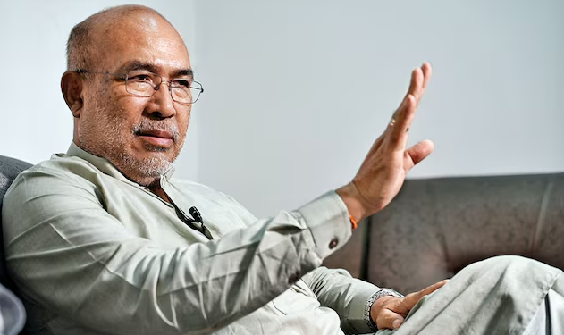 পদত্যাগ পত্ৰ দাখিল মণিপুৰৰ মুখ্যমন্ত্ৰী এন বীৰেণ সিঙৰ