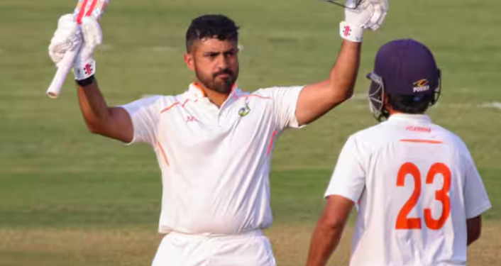 দুৰ্দান্ত ফৰ্ম অব্যাহত… ৰঞ্জী ট্ৰফীৰ ফাইনেলতো শতক অৰ্জন কৰুণ নায়াৰৰ