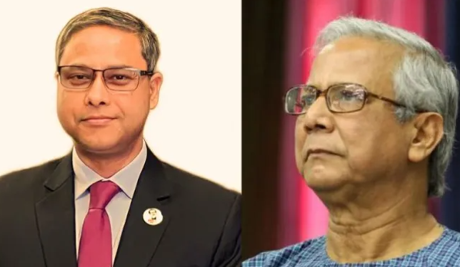 বাংলাদেশৰ ৰাষ্ট্ৰদূত উদঙালে মহম্মদ ইউনুছৰ মুখা! ক’লে- ‘সোনকালে মুখা খোল খাই আছে’