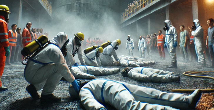 শোকাৱহ ঘটনা; পানীৰ টেংকি চাফা কৰিবলৈ গৈ পাঁচজন শ্ৰমিকৰ মৃত্যু