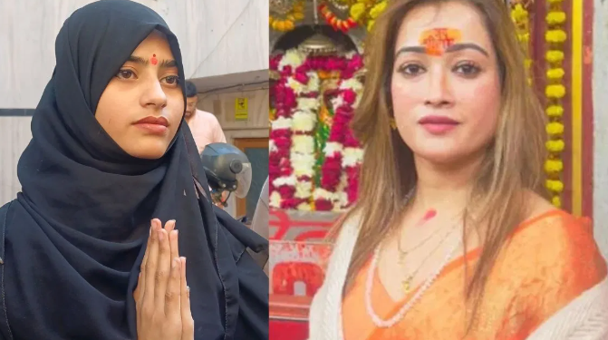 হিজাব পৰিধান কৰি সনাতনী পদযাত্ৰাত অংশ ল’লে মুছলমান যুৱতীয়ে, ক’লে- সনাতন ধৰ্ম….