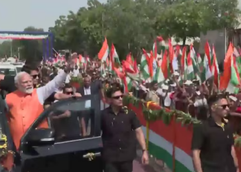 অপাৰেচন সেন্দুৰৰ পিছত প্ৰথমবাৰৰ বাবে গুজৰাটত প্ৰধানমন্ত্ৰী নৰেন্দ্ৰ মোদী