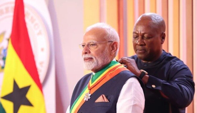 প্ৰধানমন্ত্ৰী মোদীলৈ ঘানাৰ সৰ্বোচ্চ অসামৰিক সন্মান….