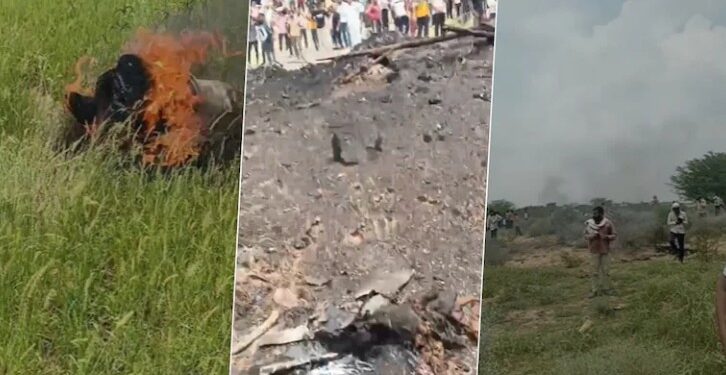 ৰাজস্থানত যুঁজাৰু বিমান দুৰ্ঘটনাগ্ৰস্ত; পাইলটসহ দুজনৰ মৃত্যু