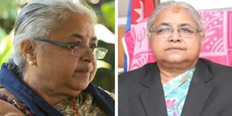 নেপালৰ অন্তৱৰ্তীকালীন চৰকাৰৰ প্ৰধান হোৱাৰ দিশে সুশীলা কাৰ্কী