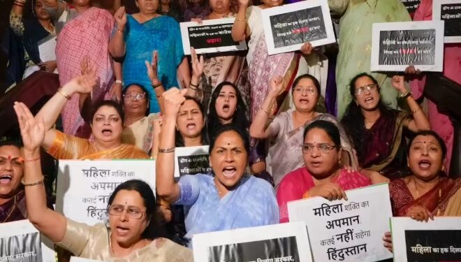 মহিলা সংৰক্ষণ বিধেয়ক গৃহীত নোহোৱাক লৈ ক্ষোভ, বিৰোধীৰ বিৰুদ্ধে দেশজুৰি বিজেপিৰ প্ৰতিবাদ